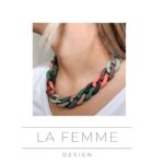 Colar Gargantilha Brisa Lovers| Corrente Bold Verde & Laranja - Image 2