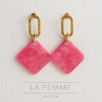 Brincos Geometric Mármore | Elegância Contemporânea & Design Artístico - Image 2