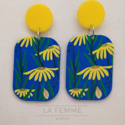 Brincos Sunflower Lovers | Energia Solar & Design Floral Artístico