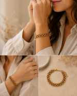 Pulseira de Malha Grossa | Dourada ou Prateada - Image 2