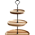 Suporte para Cupcakes em Madeira de Acácia |3 Níveis