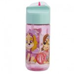Garrafa Infantil Paw Patrol Girl Team com Palhinha | 430 ml