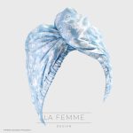 Toalha de Cabelo Envolta em Cetim | Kitsch x Bridgerton | Toile de Blue - Image 7