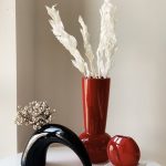 Vaso em Cerâmica Estilo Art Déco |Auhaus Red Theory