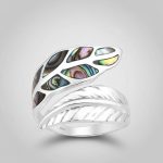 Anel Fly | Prata 925 Reciclada com Madrepérola Abalone