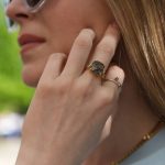 Anel Nebbia | Prata 925 com Quartzo Rutilado Preto & Labradorite - Image 2