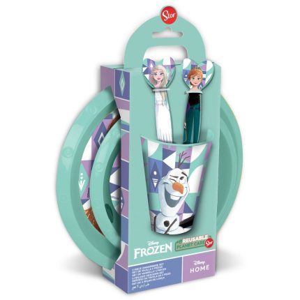 Conjunto de Refeição Infantil Frozen | Plástico | 5 Peças