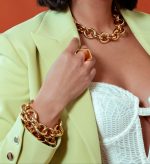 Pulseira Dourada Rachel | Design Bold em Ouro 18K|